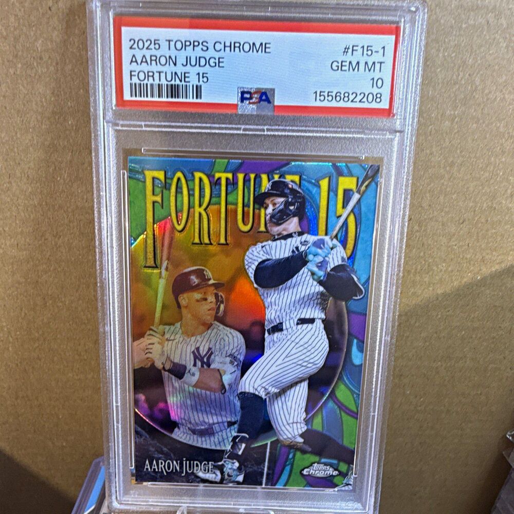 2025 Topps Chrome Aaron Judge Fortune 15 #F15-1 Yankees PSA 10